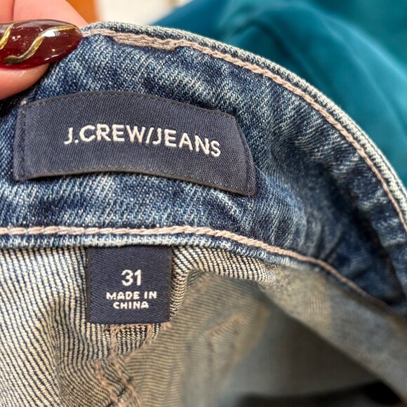 J. Crew Wide Leg Trouser Jean - Women's Size 31 - Medium Blue Wash - Like New - Picture 5 of 6